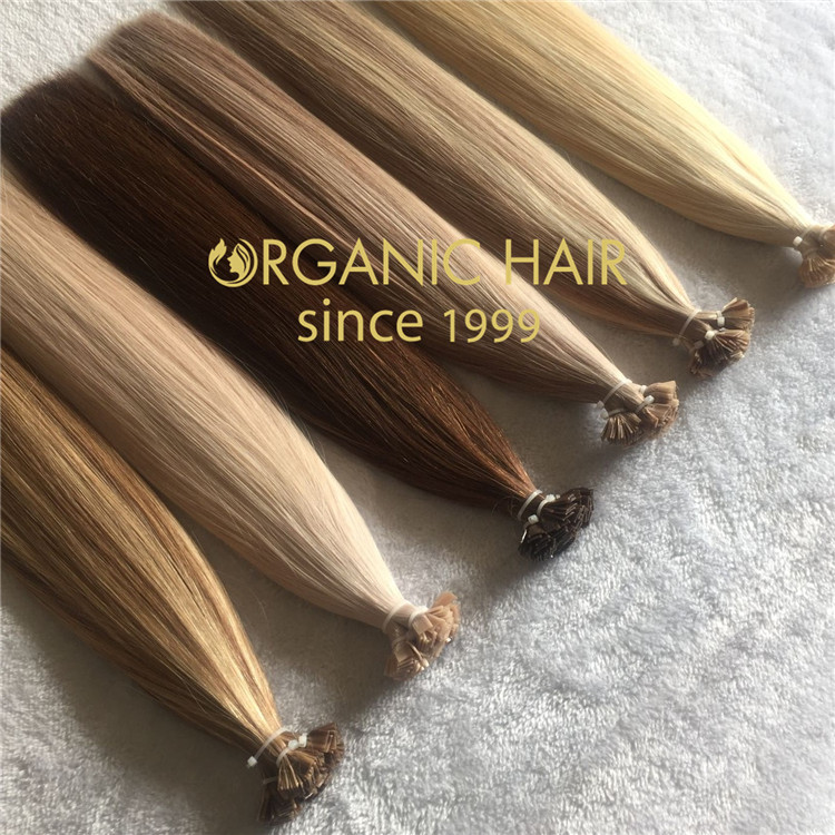 Amazing color flat tip hair extensions  C75